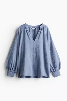 Блузка двойной плетения H&M, синий