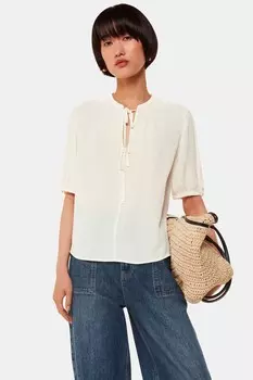 Блузка Джесси с завязками спереди Whistles, белый