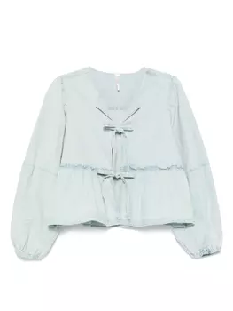 Блузка джинсовая для бранча Free People, синий