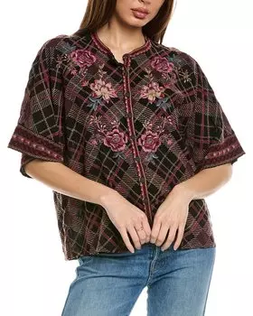 Блузка Джонни Уоса Ройлейна Johnny Was, черный