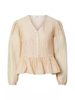 Блузка EDITED Nia, бежевый