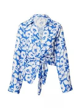 Блузка Edited Rosina, синий/белый