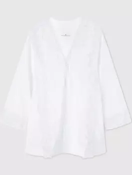 Блузка Ermanno Scervino из цветочного кружева, белый