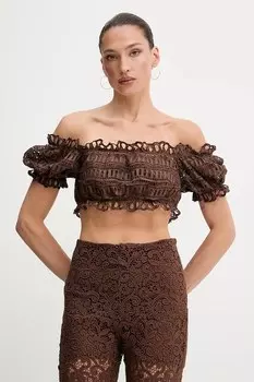 Блузка Ermanno Scervino, коричневый