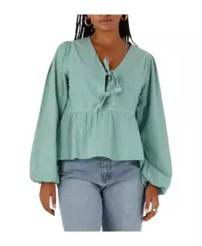 Блузка Esmee в полоску Neo Noir, зеленый