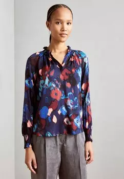 Блузка Esprit GATHER V NECK, темно-синий