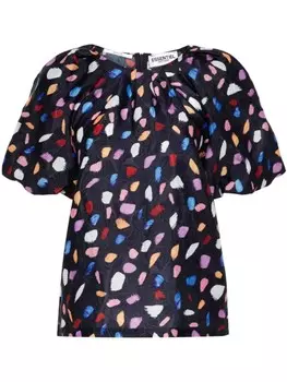 Блузка Essentiel Antwerp Fooi с абстрактным принтом, синий
