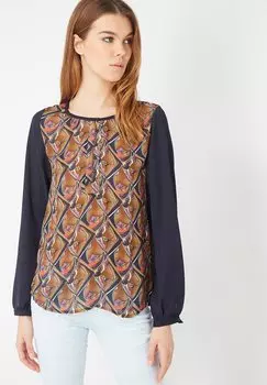 Блузка Estampada Combinada ANANY, темно-синяя
