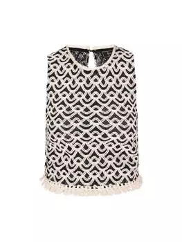 Блузка faina, цвет black white