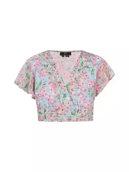Блузка faina, цвет light blue multicolor