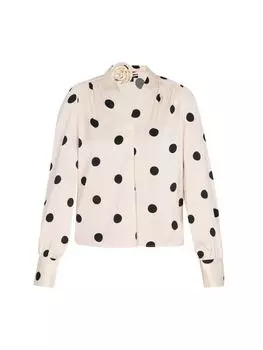 Блузка faina, цвет white black