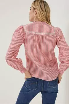 Блузка FatFace Nellie с полосатым мотивом Fat Face, красный