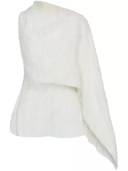 Блузка fil-coup с бахромой Oscar de la Renta, белый