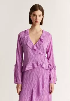 Блузка FILL RUFFLE Scalpers, сирень
