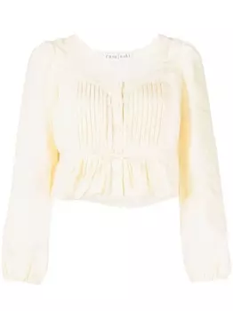 Блузка Fini с плиссировкой casa raki, бежевый