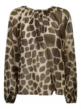 Блузка Fionda MAX MARA, коричневый