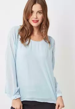 Блузка FLUIDA CON ESPALDA ESCOTADA Y DETALLE DE PEDRERA LOVE & MONEY, синий