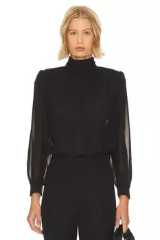 Блузка FRAME Strong Shoulder Pleated, цвет BLK