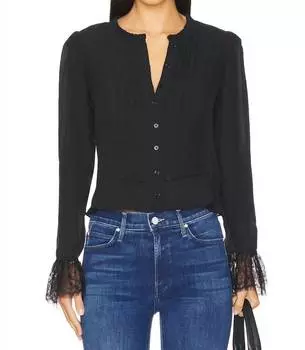 Блузка Франка черного цвета Paige