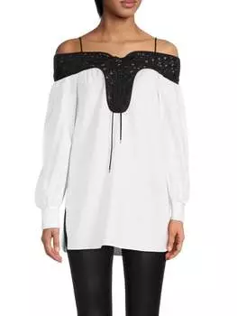 Блузка Gabriela Hearst с открытыми плечами Augustin, белый