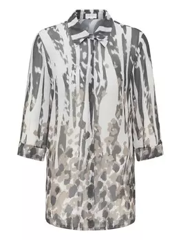 Блузка Goldner, экрю/коричневый