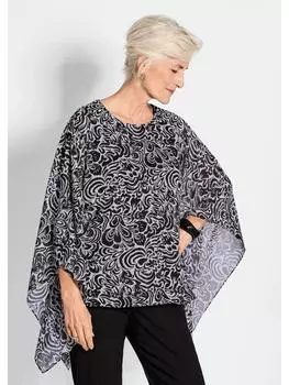 Блузка GOLDNER, цвет schwarz/wei/gemustert