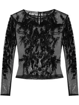 Блузка Грета AllSaints, черный