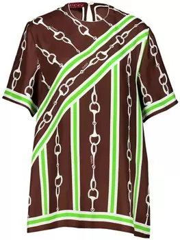 Блузка Gucci Horsebit, коричневый