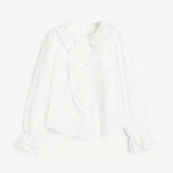 Блузка H&amp;M Embroidered, белый