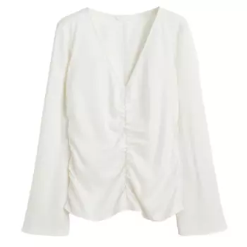 Блузка H&M Gathered, белый