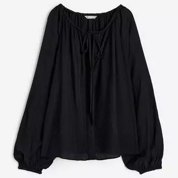 Блузка H&amp;M Oversized, черный