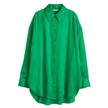 Блузка H&amp;M Oversized, зеленый