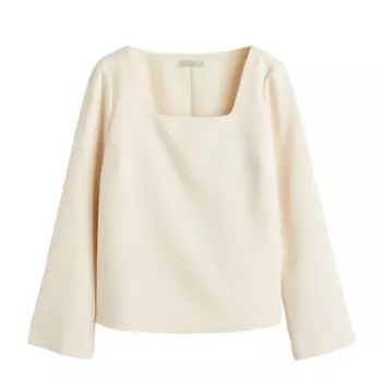 Блузка H&amp;M Square-necked, белый