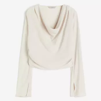 Блузка H&M Cowl-neck, светло-бежевый