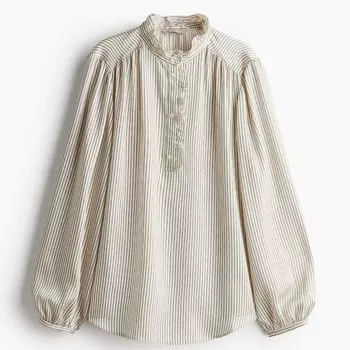 Блузка H&M Frills, кремовый/черный