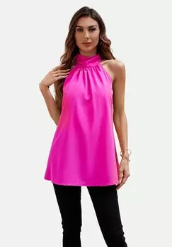 Блузка HALTER NECK SLEEVELESS TIE BACK FS Collection, цвет magenta