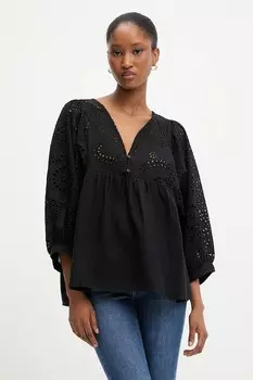 Блузка хлопковая Answear.Lab, черный