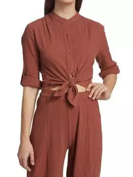 Блузка Хлопковая Kondi Kinna Koubi Suzie, коричневый