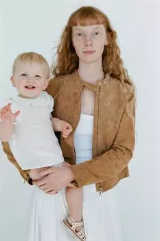 Блузка и панталоны с вышитыми бантиками ZARA, цвет Light ecru