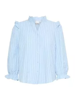 Блузка ICHI Blouse Sanja, синий/светло-синий