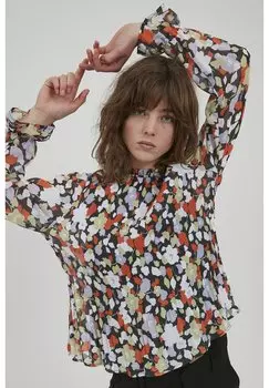 Блузка Ichi, оранжевый/мультиколор