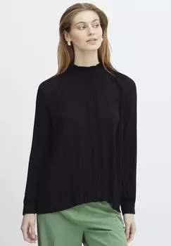 Блузка ICHI с воротником, черный