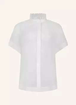 Блузка Idis из смесового хлопка и шелка Helene Galwas, белый