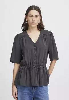 Блузка Ihcinoma Ss ICHI, серый