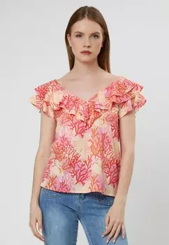 Блузка INFLUENCER, разноцветный