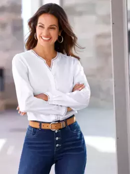 Блузка Inspirations с длинными рукавами Inspirationen, цвет Ecru