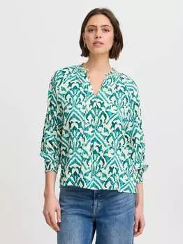 Блузка иксамсина Ichi, бирюзовый