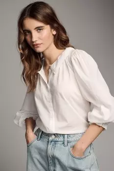 Блузка из 100% хлопка вуаль, 2 шт в упаковке The Set, черный