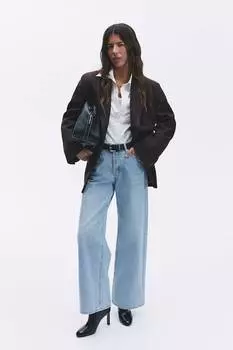 Блузка из эластичного хлопка H&M, белый