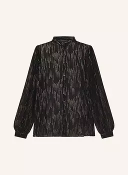 Блузка из блестящей пряжи Armani Exchange, черный